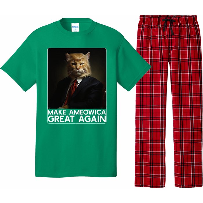 Make Ameowica Great Again Funny Donald Trump Cat Meme Pajama Set