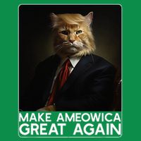 Make Ameowica Great Again Funny Donald Trump Cat Meme Womens T-Shirt