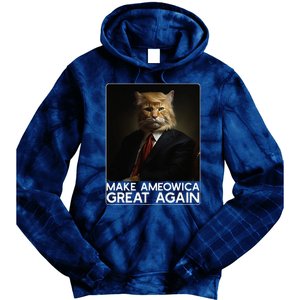 Make Ameowica Great Again Funny Donald Trump Cat Meme Tie Dye Hoodie