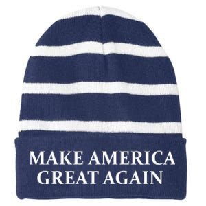 Make America Great Again Red Hats For Trump Striped Beanie with Solid Band