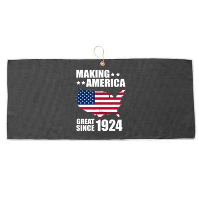 Making America Great Since 1924 Birthday Large Microfiber Waffle Golf Towel