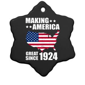 Making America Great Since 1924 Birthday Ceramic Star Ornament