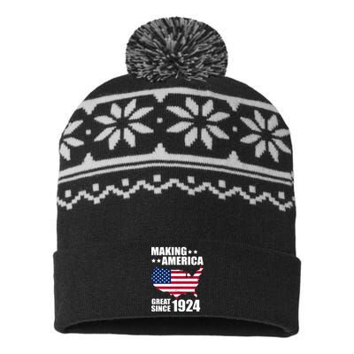 Making America Great Since 1924 Birthday USA-Made Snowflake Beanie