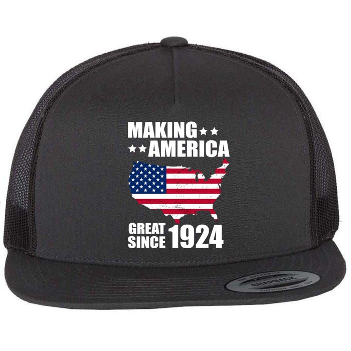 Making America Great Since 1924 Birthday Flat Bill Trucker Hat