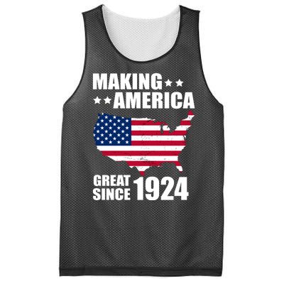 Making America Great Since 1924 Birthday Mesh Reversible Basketball Jersey Tank