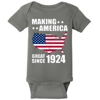 Making America Great Since 1924 Birthday Baby Bodysuit