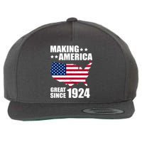 Making America Great Since 1924 Birthday Wool Snapback Cap