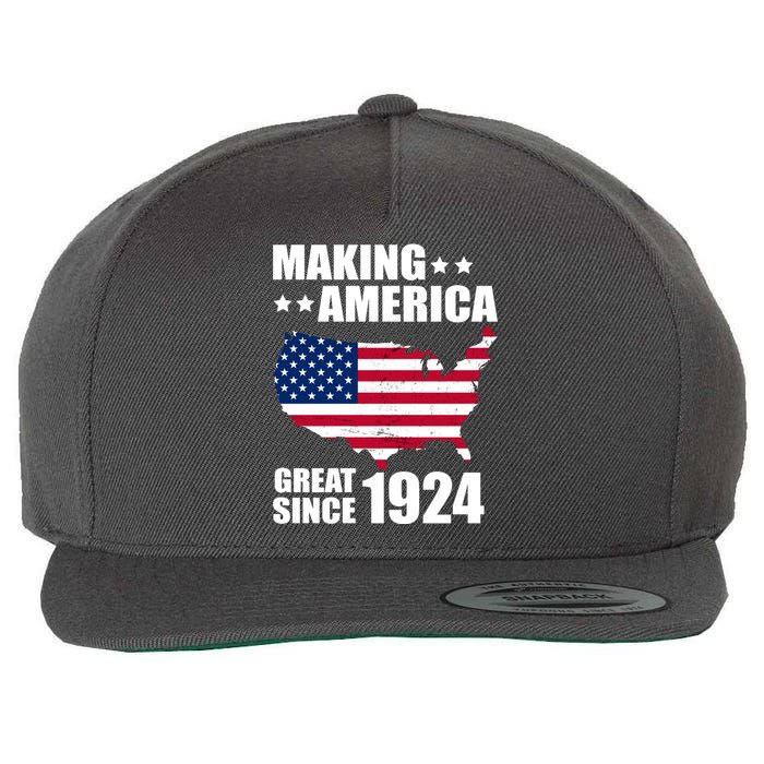 Making America Great Since 1924 Birthday Wool Snapback Cap