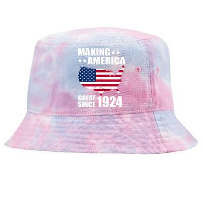 Making America Great Since 1924 Birthday Tie-Dyed Bucket Hat