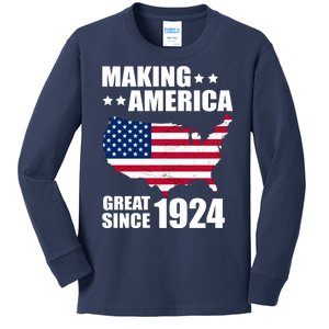 Making America Great Since 1924 Birthday Kids Long Sleeve Shirt