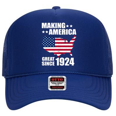 Making America Great Since 1924 Birthday High Crown Mesh Back Trucker Hat