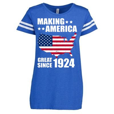 Making America Great Since 1924 Birthday Enza Ladies Jersey Football T-Shirt