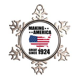 Making America Great Since 1924 Birthday Metallic Star Ornament