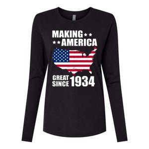 Making America Great Since 1934 Birthday Womens Cotton Relaxed Long Sleeve T-Shirt