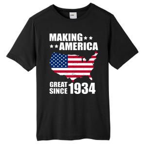 Making America Great Since 1934 Birthday Tall Fusion ChromaSoft Performance T-Shirt