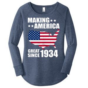 Making America Great Since 1934 Birthday Women's Perfect Tri Tunic Long Sleeve Shirt