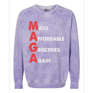 Make Affordable Groceries Again M.A.G.A Design Colorblast Crewneck Sweatshirt