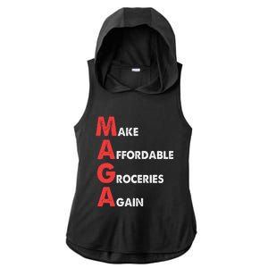 Make Affordable Groceries Again M.A.G.A Design Ladies PosiCharge Tri-Blend Wicking Draft Hoodie Tank