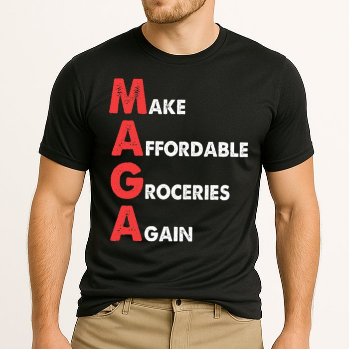 Make Affordable Groceries Again M.A.G.A Design Cooling Performance Crew T-Shirt