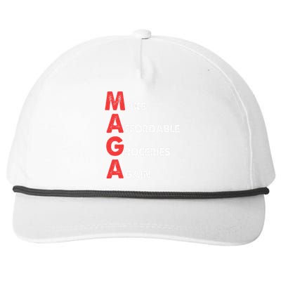 Make Affordable Groceries Again M.A.G.A Design Snapback Five-Panel Rope Hat