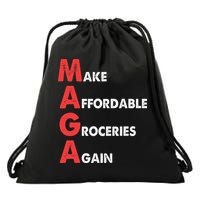 Make Affordable Groceries Again M.A.G.A Design Drawstring Bag