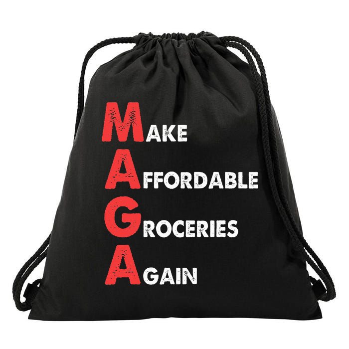 Make Affordable Groceries Again M.A.G.A Design Drawstring Bag