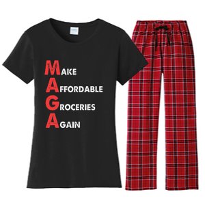 Make Affordable Groceries Again M.A.G.A Design Women's Flannel Pajama Set