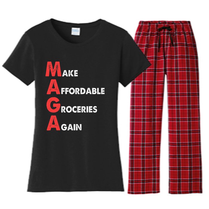 Make Affordable Groceries Again M.A.G.A Design Women's Flannel Pajama Set