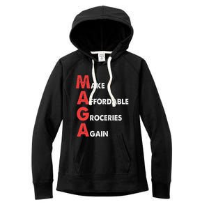 Make Affordable Groceries Again M.A.G.A Design Women's Fleece Hoodie