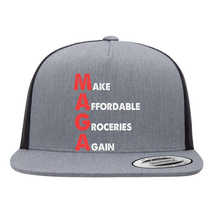 Make Affordable Groceries Again M.A.G.A Design Flat Bill Trucker Hat