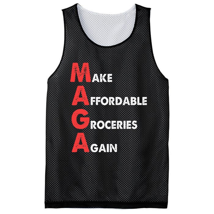 Make Affordable Groceries Again M.A.G.A Design Mesh Reversible Basketball Jersey Tank