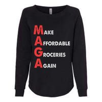 Make Affordable Groceries Again M.A.G.A Design Womens California Wash Sweatshirt