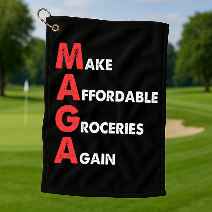 Make Affordable Groceries Again M.A.G.A Design Golf Towel