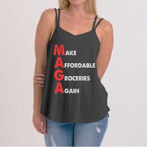 Make Affordable Groceries Again M.A.G.A Design Women's Strappy Tank