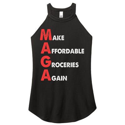 Make Affordable Groceries Again M.A.G.A Design Women's Perfect Tri Rocker Tank