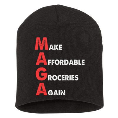 Make Affordable Groceries Again M.A.G.A Design Short Acrylic Beanie