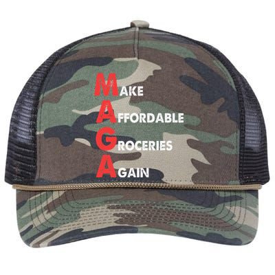 Make Affordable Groceries Again M.A.G.A Design Retro Rope Trucker Hat Cap