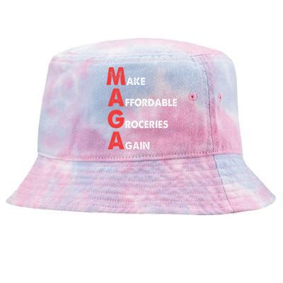 Make Affordable Groceries Again M.A.G.A Design Tie-Dyed Bucket Hat