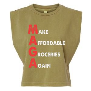 Make Affordable Groceries Again M.A.G.A Design Garment-Dyed Women's Muscle Tee