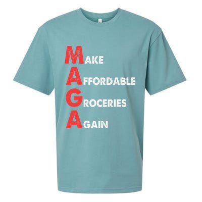 Make Affordable Groceries Again M.A.G.A Design Sueded Cloud Jersey T-Shirt