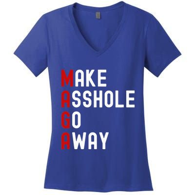 Make Asshole Go Away Women's V-Neck T-Shirt