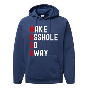 Make Asshole Go Away Performance Fleece Hoodie