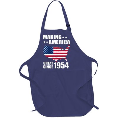 Making America Great Since 1954 Birthday Full-Length Apron With Pockets