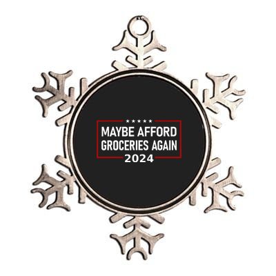 Maybe Afford Groceries Again Donald Trump 2024 Metallic Star Ornament