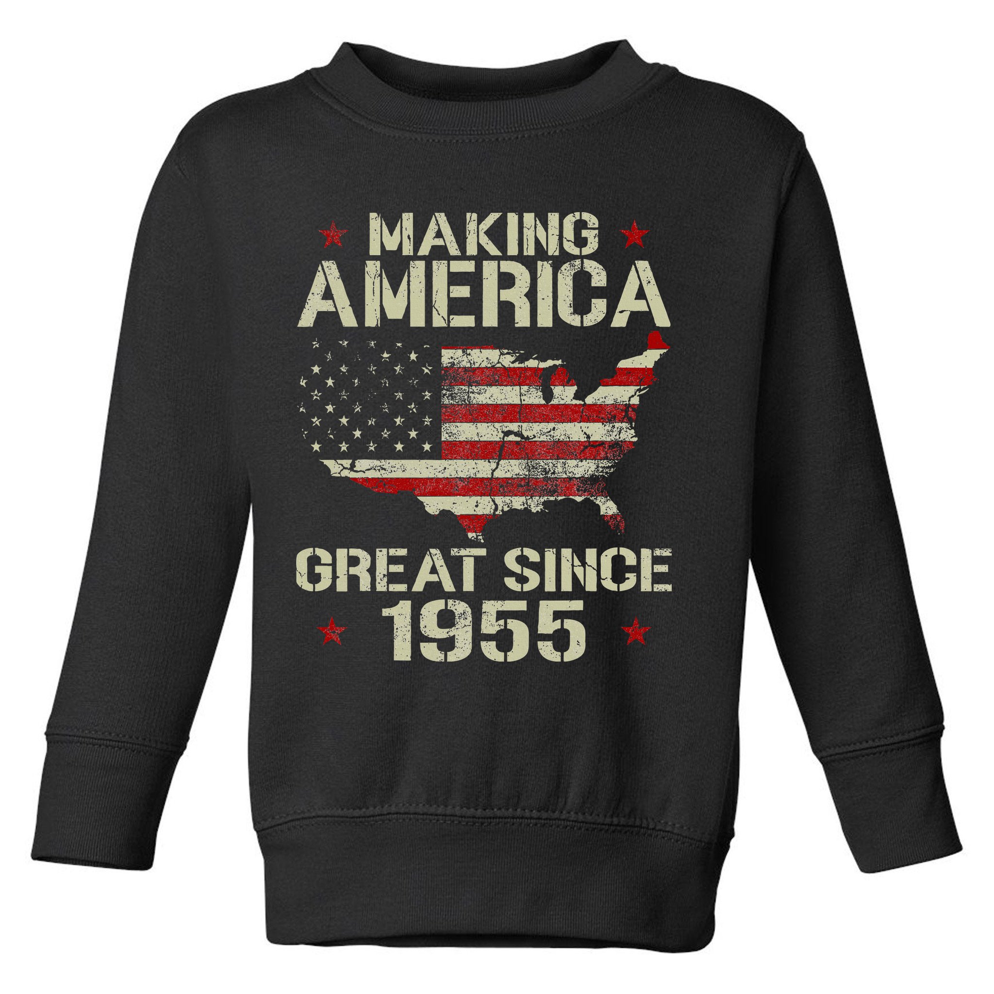 Making America Great Since 1955 Vintage Gifts 65th Birthday Toddler Sweatshirt