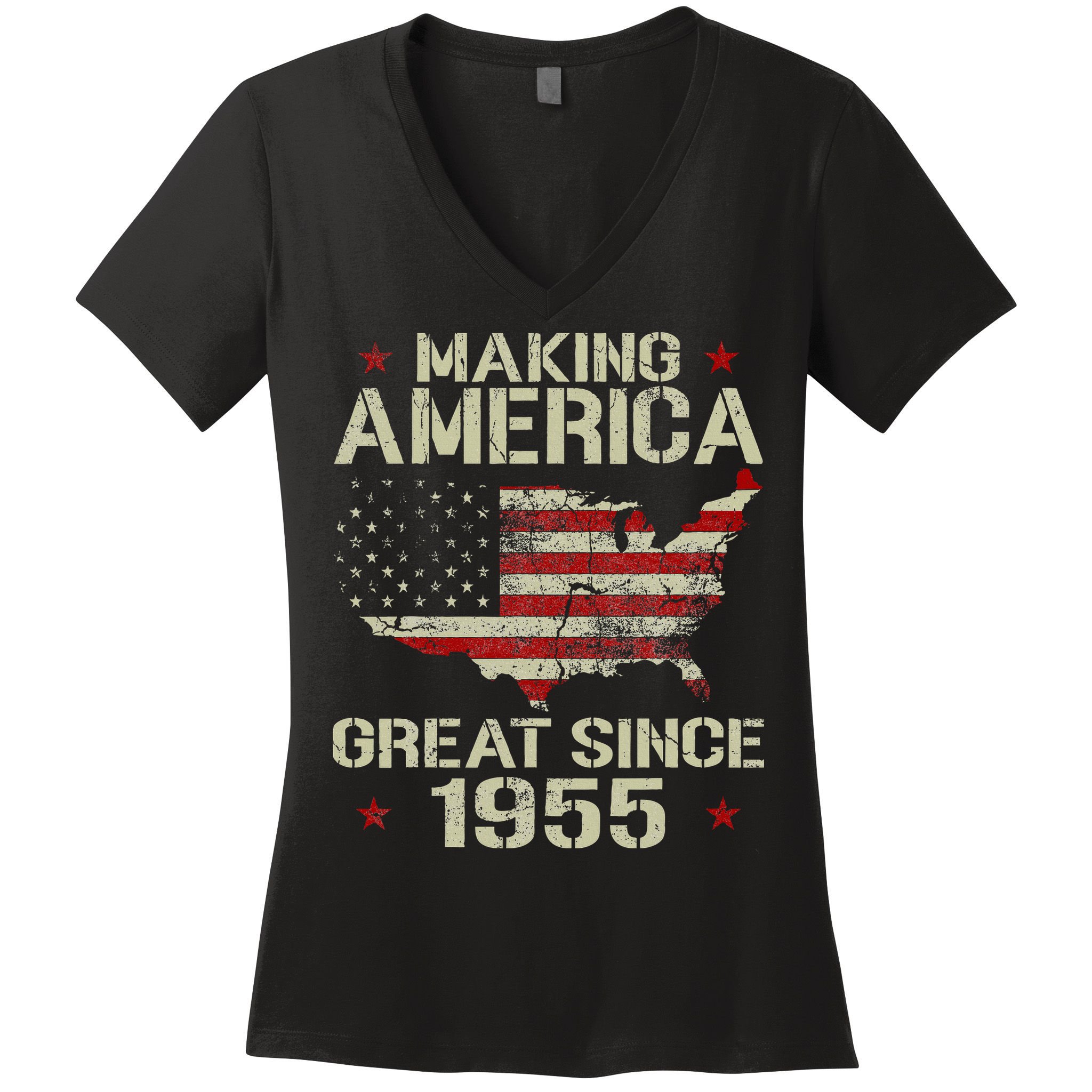 Making America Great Since 1955 Vintage Gifts 65th Birthday Women's V-Neck T-Shirt