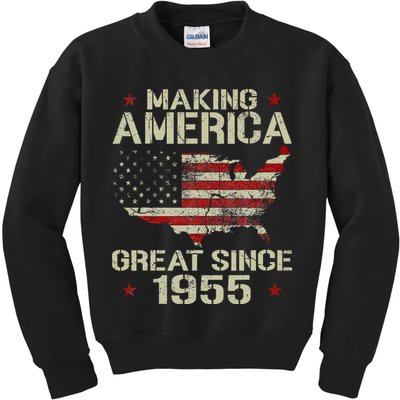 Making America Great Since 1955 Vintage Gifts 65th Birthday Kids Sweatshirt