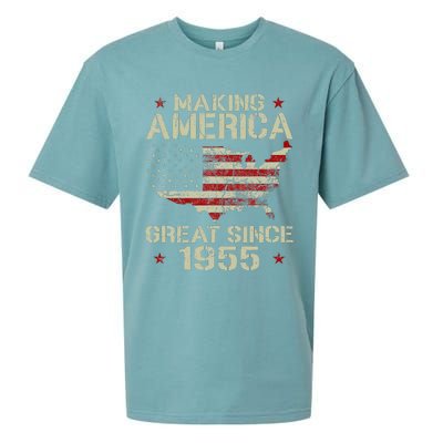 Making America Great Since 1955 Vintage Gifts 65th Birthday Sueded Cloud Jersey T-Shirt