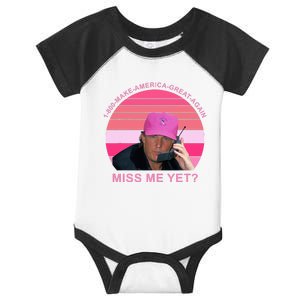 Make Amerca Great Again Miss Me Yet Trump Infant Baby Jersey Bodysuit