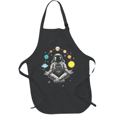 Meditating Astronaut - Galaxy Spaceman Astronomer Cosmos Apron